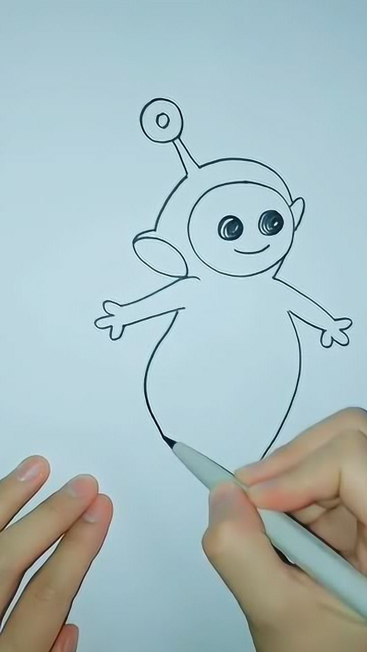 简笔画天线宝宝，童年的快乐使者