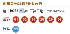 南粤风采36选7开奖结果查询——彩票爱好者的福音