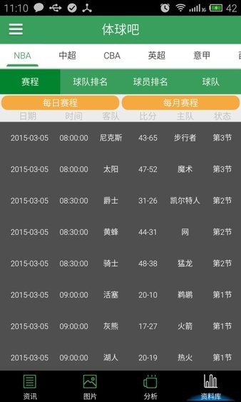 掌握即时比分，尽在体球网手机应用