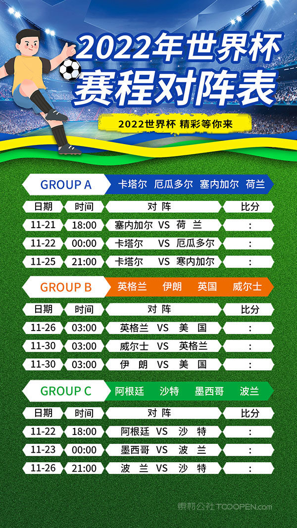 足球世界杯2022赛程及结果概览